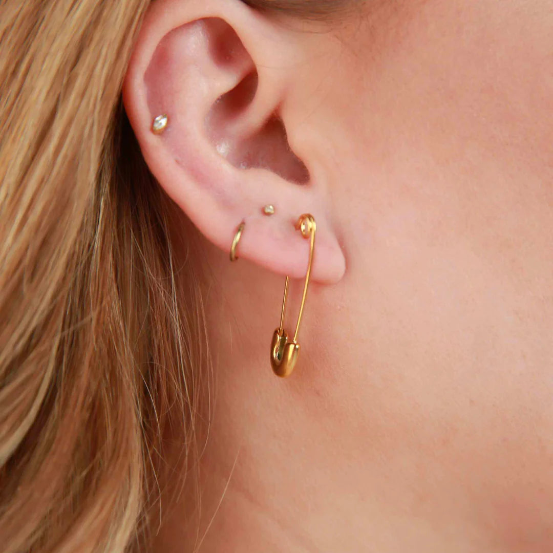 Avril Safety Pin Earrings