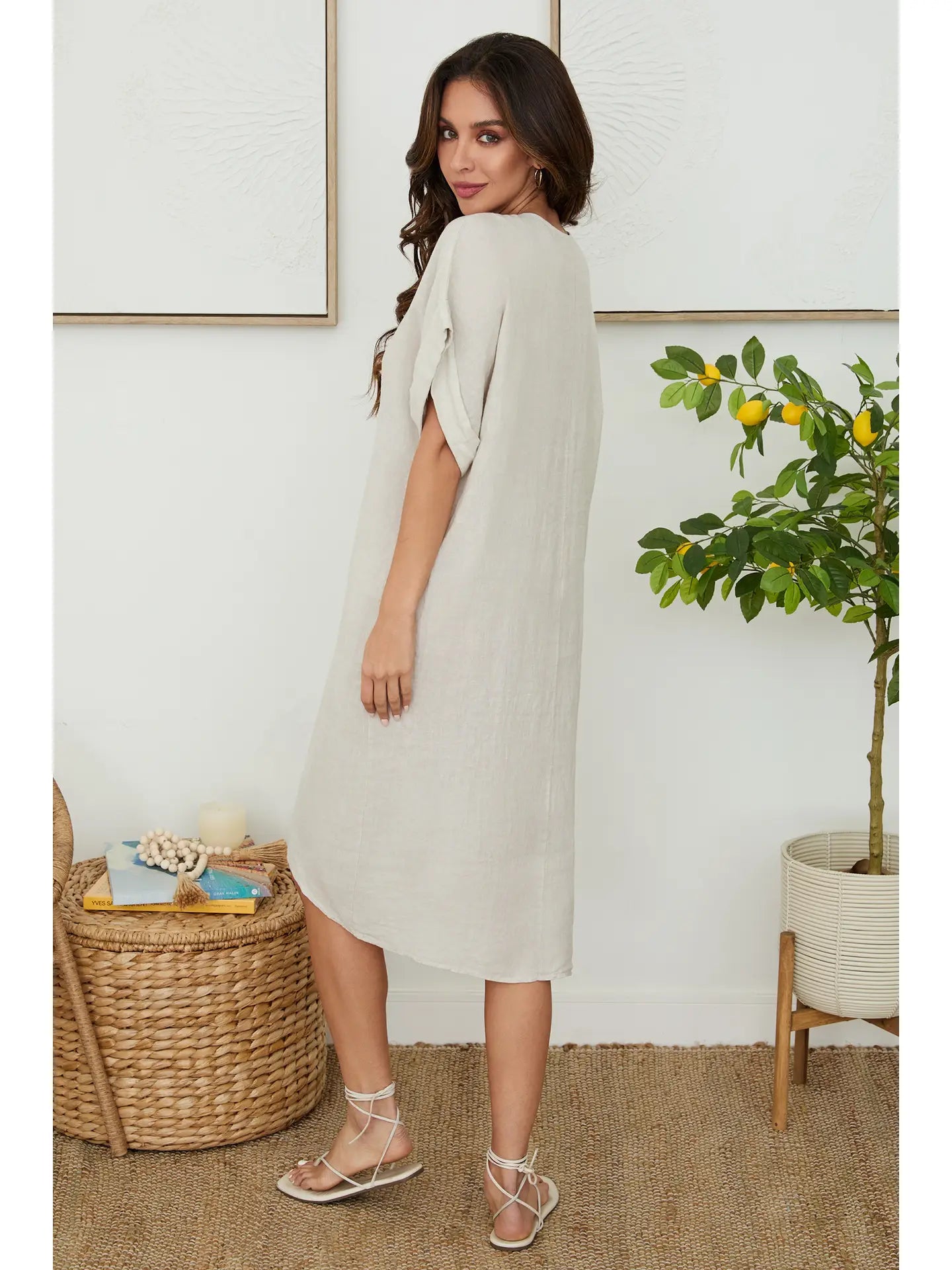 Linen Midi Dress