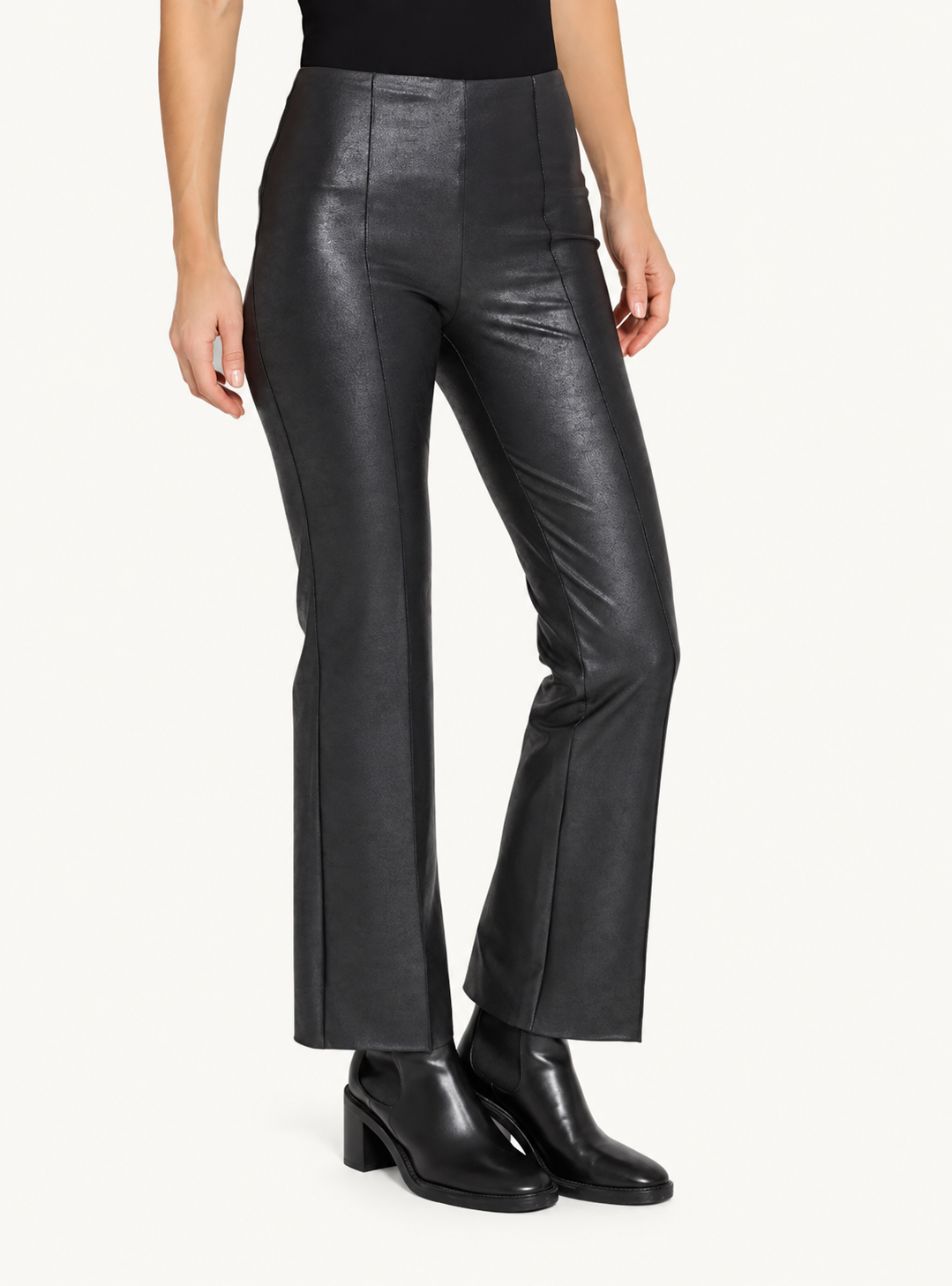Foiled Vegan Leather Pants
