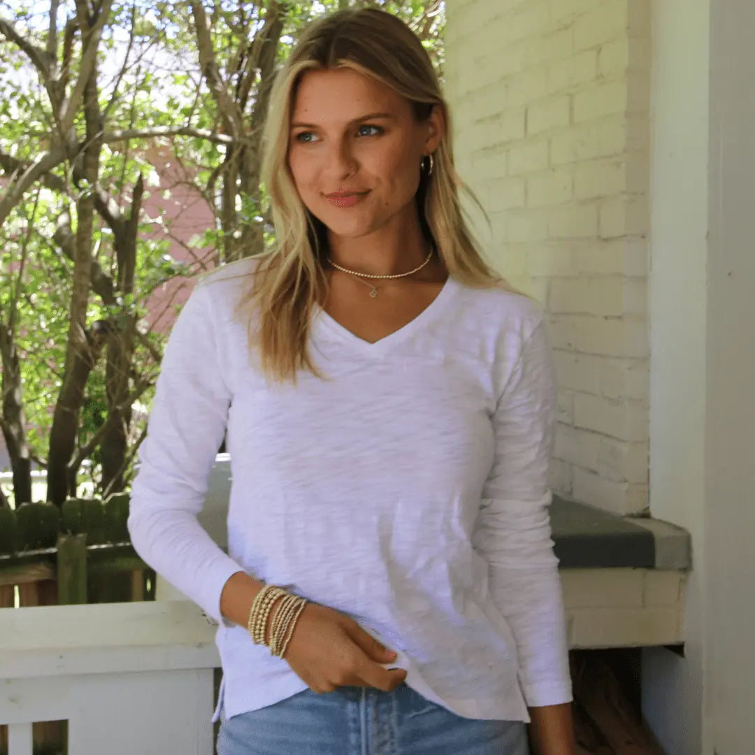Long Sleeve Jeans V