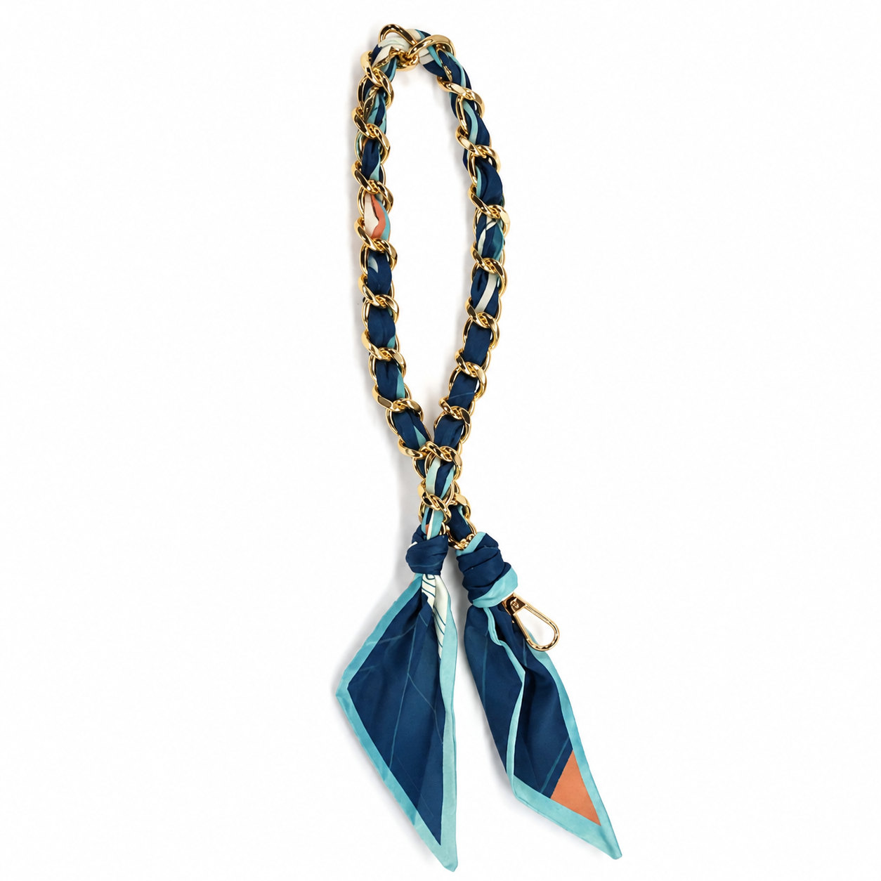 Bag charm Silk & Chain Scarf
