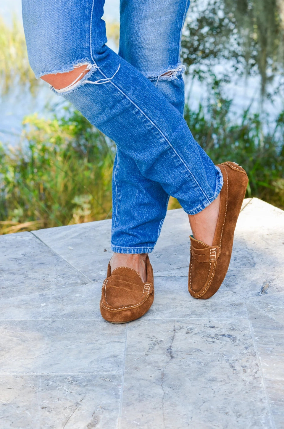 Suede Driving Moccasin Loafer