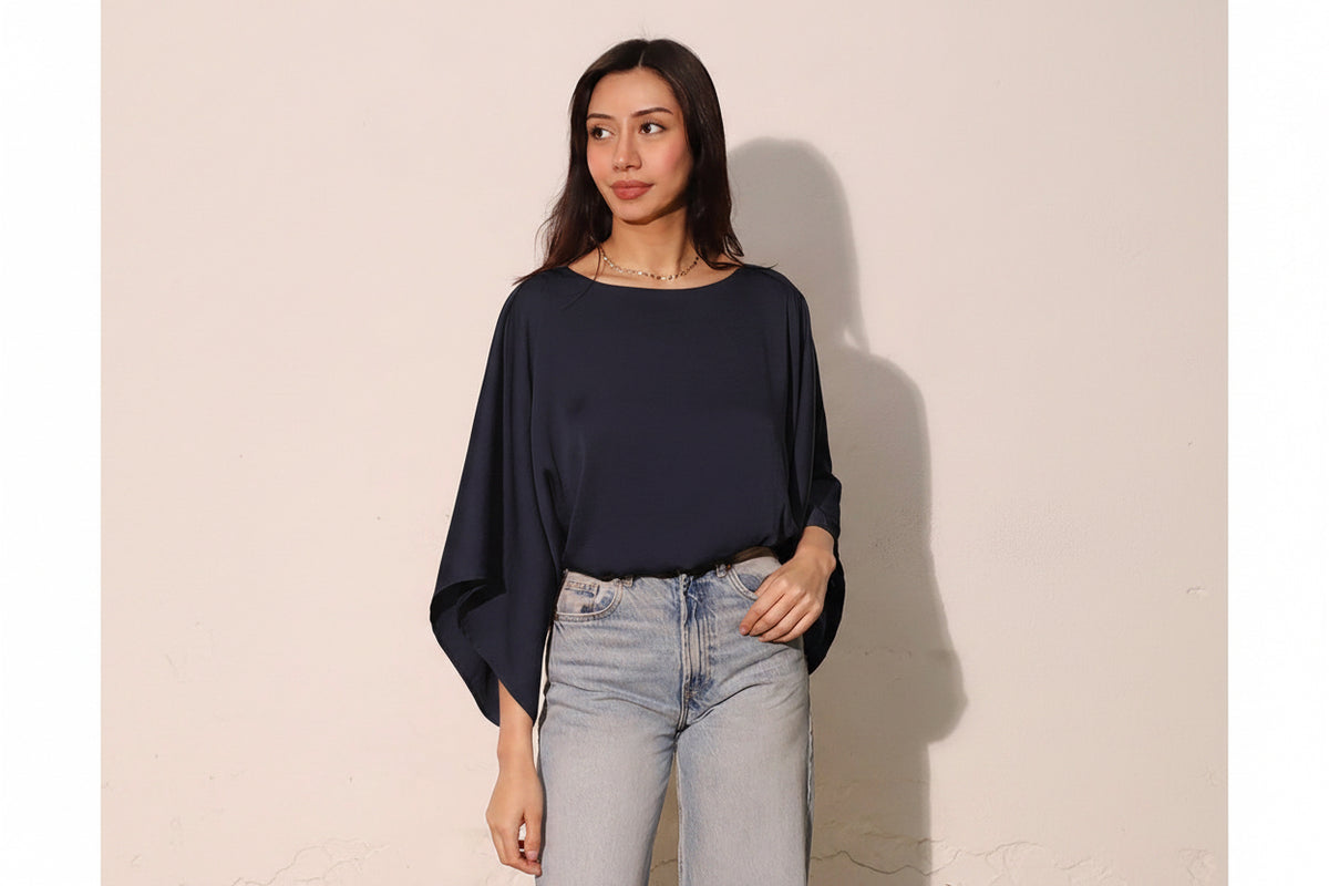 Satin Kimono Blouse