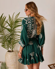 Load image into Gallery viewer, Print Tie Front Dress