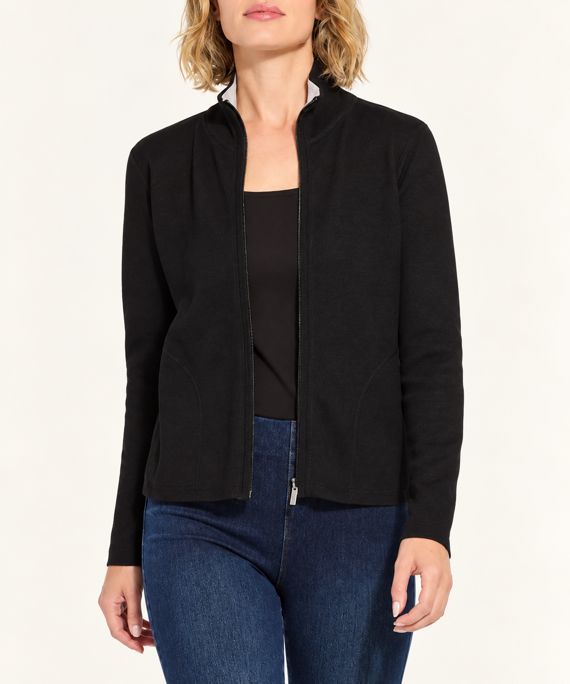Reversible Cashmere Zip Up