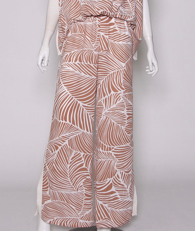 Satin Pant W/ Side Slit