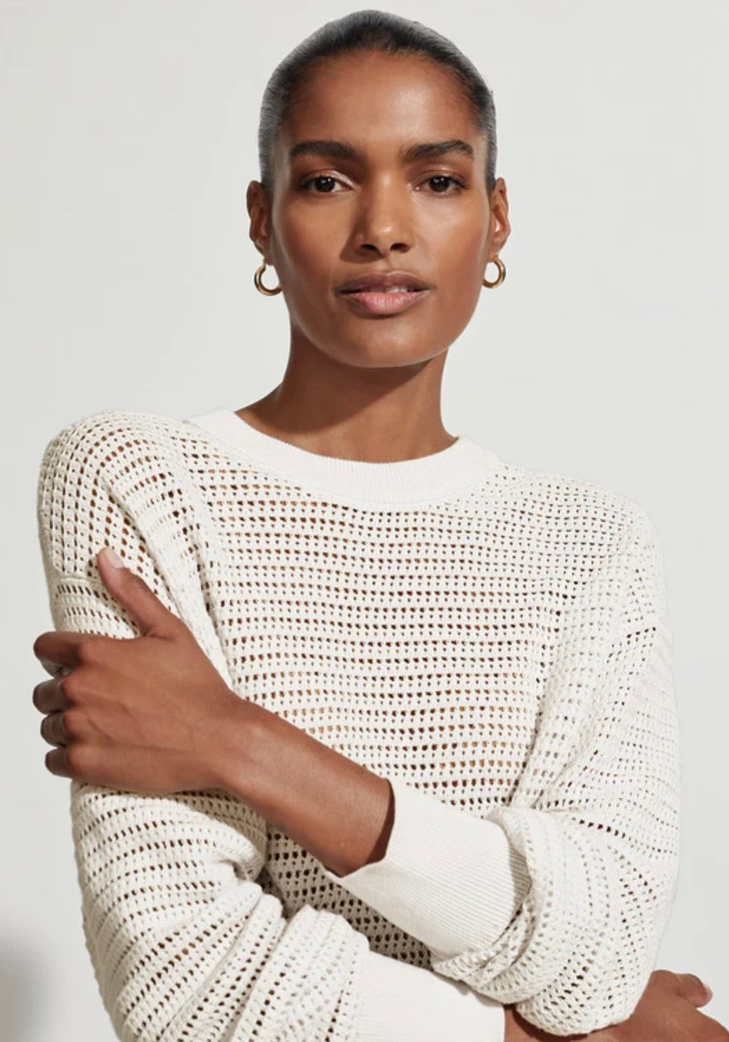 Open Knit Distressed Sweater