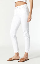 Load image into Gallery viewer, Kathleen White Slim Boyfriend Jeans
