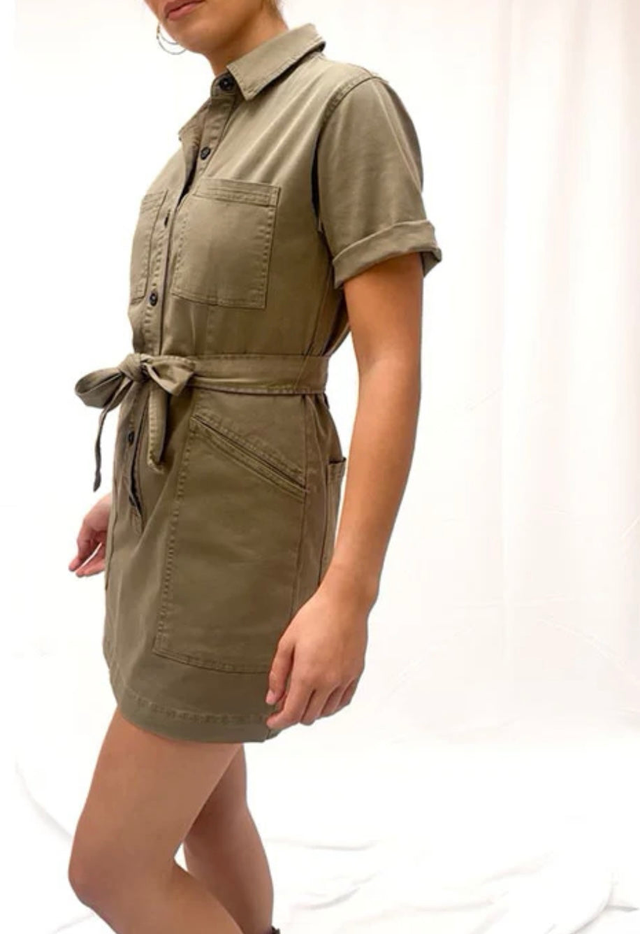Cristina Dress-Army Green