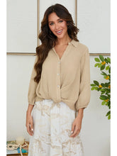 Load image into Gallery viewer, Twist Linen Long Sleeve