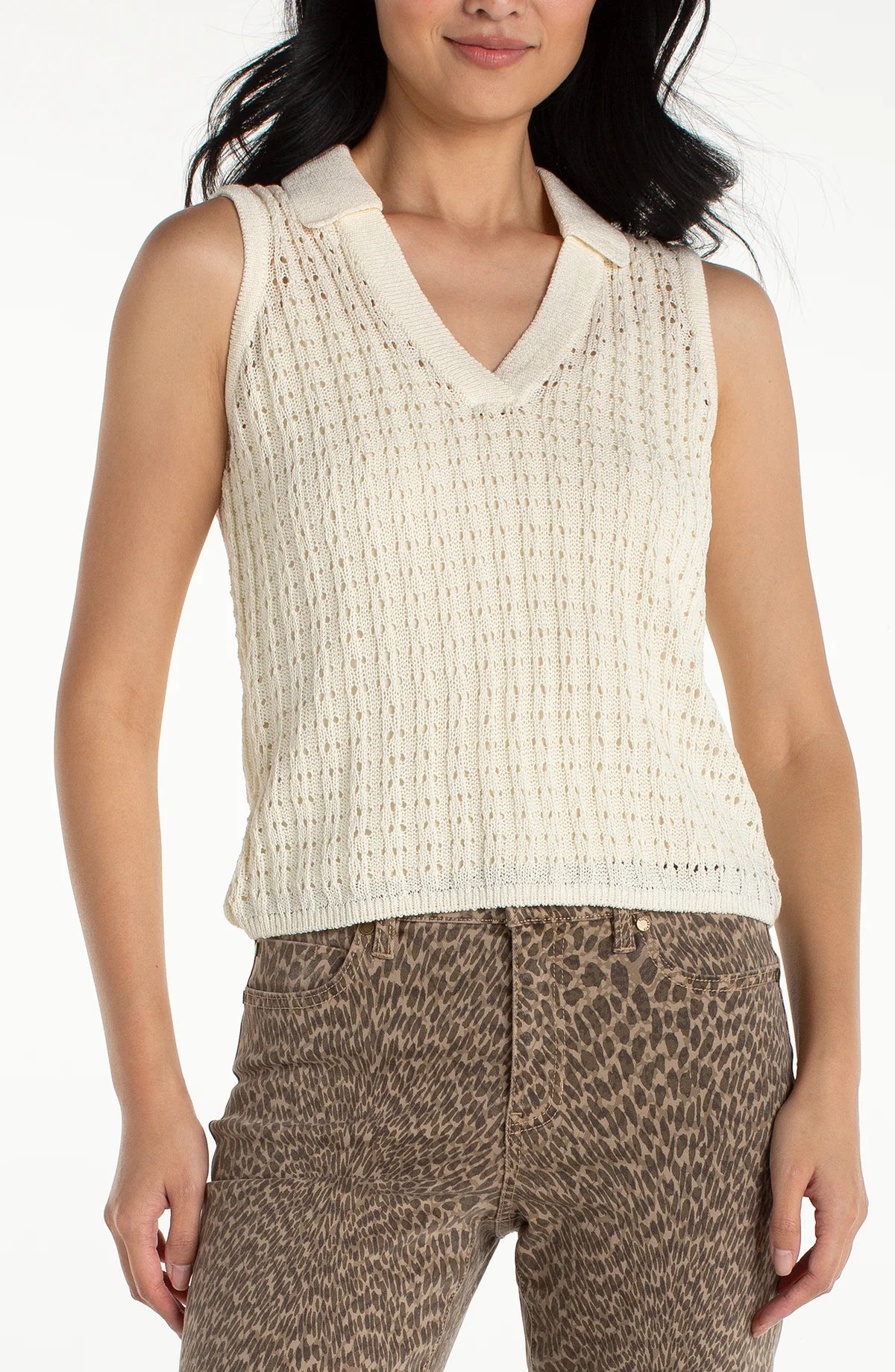 Crochet Johnny Collared Top
