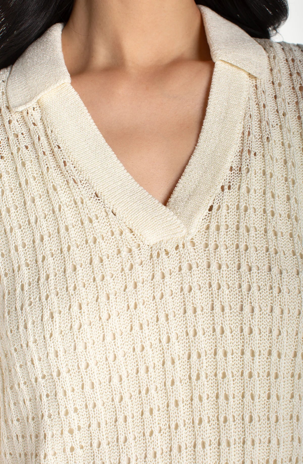 Crochet Johnny Collared Top