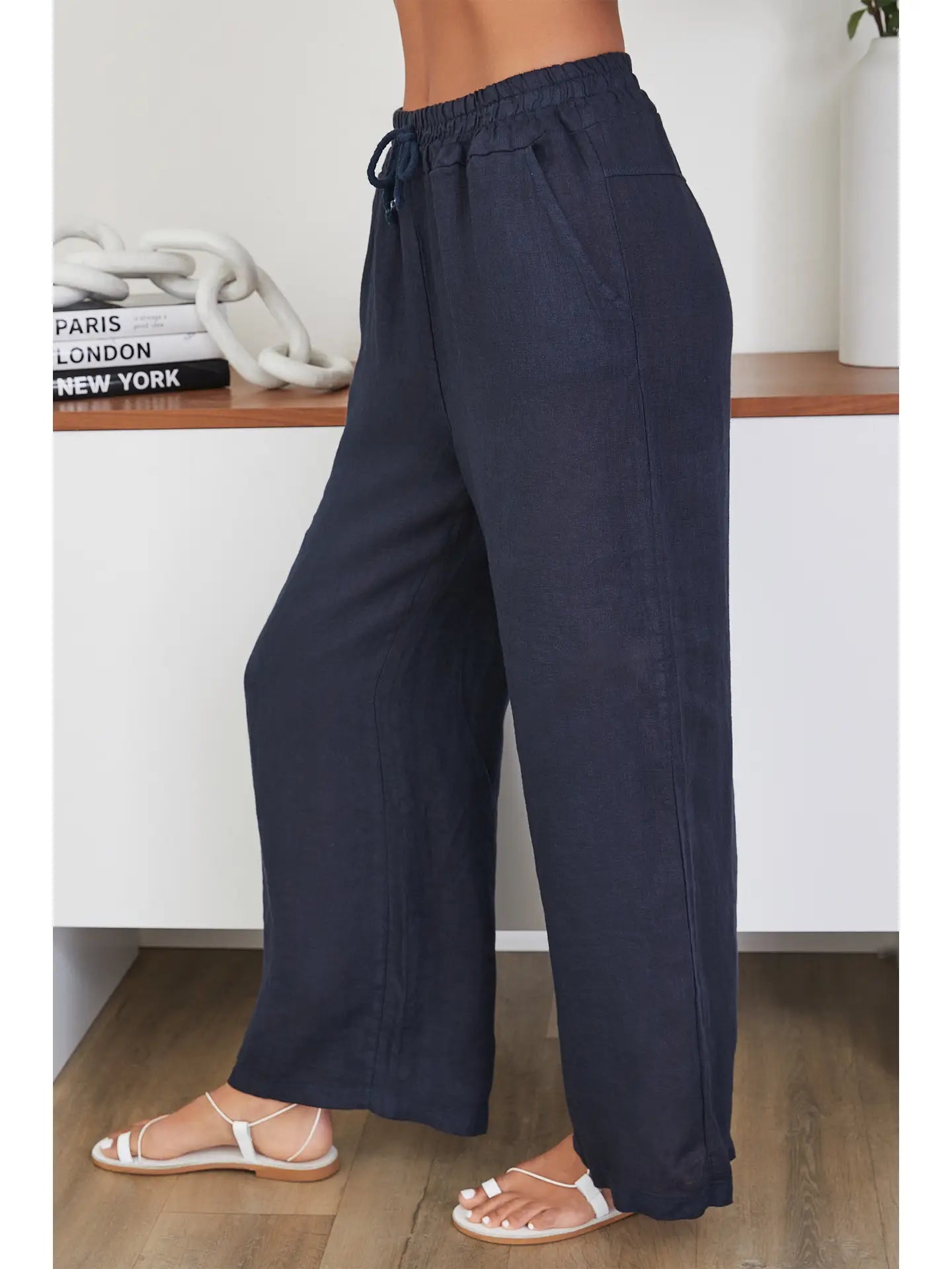 Linen Drawstring Pant