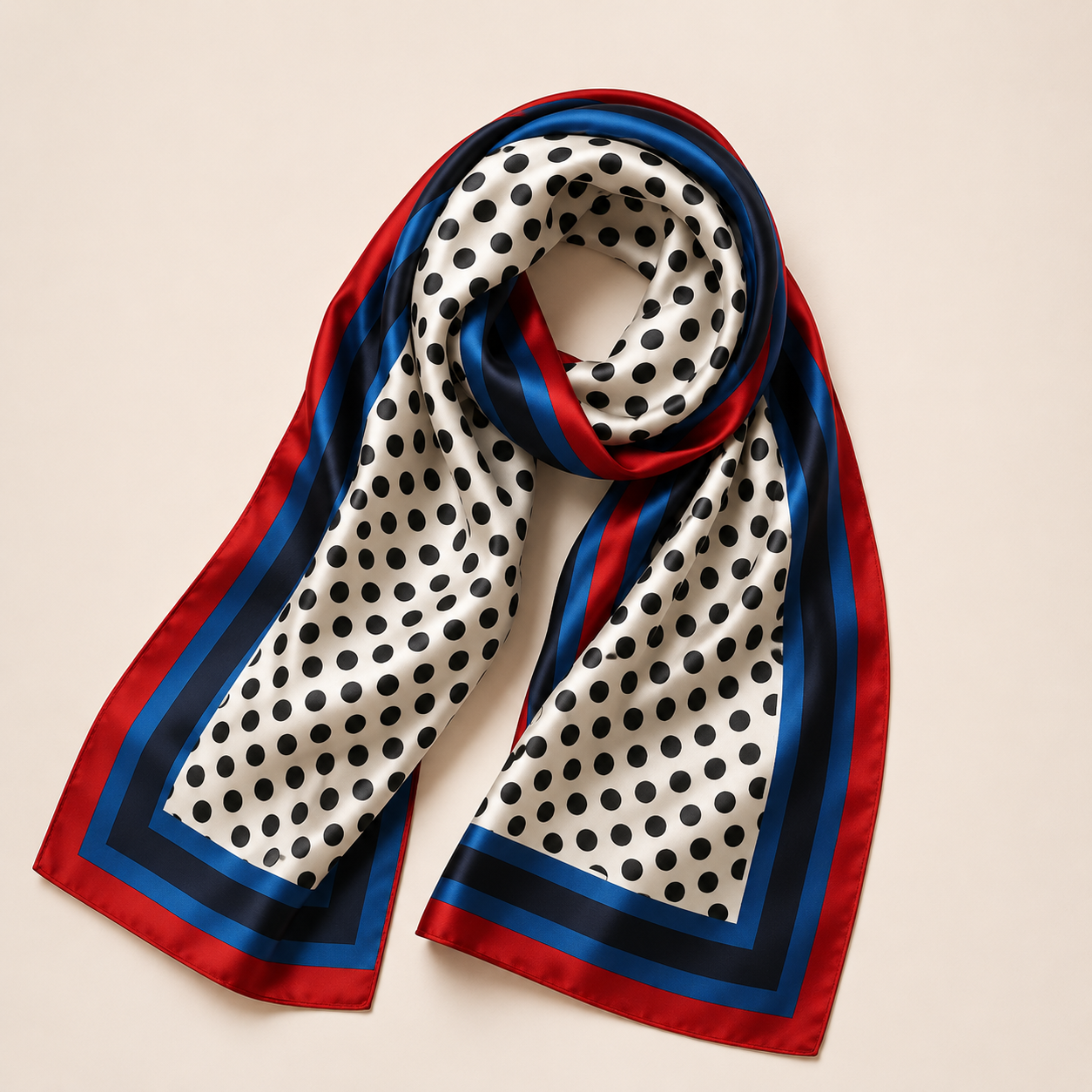 Classic Polka Dot Pattern Scarf