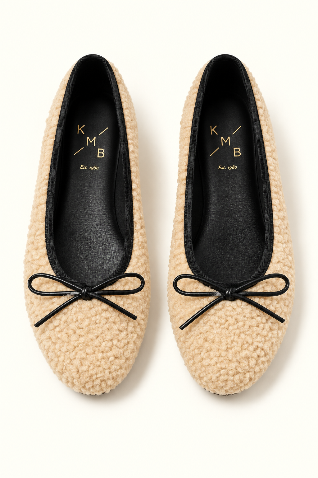 Ted Beige – Faux Fur Ballet Flats