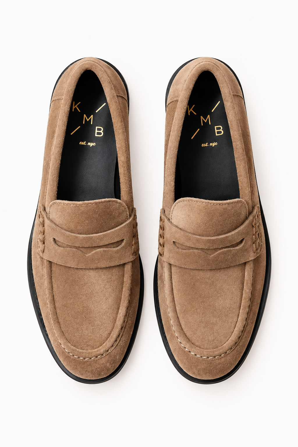 Emilia Taupe – Soft Leather Loafer Flats