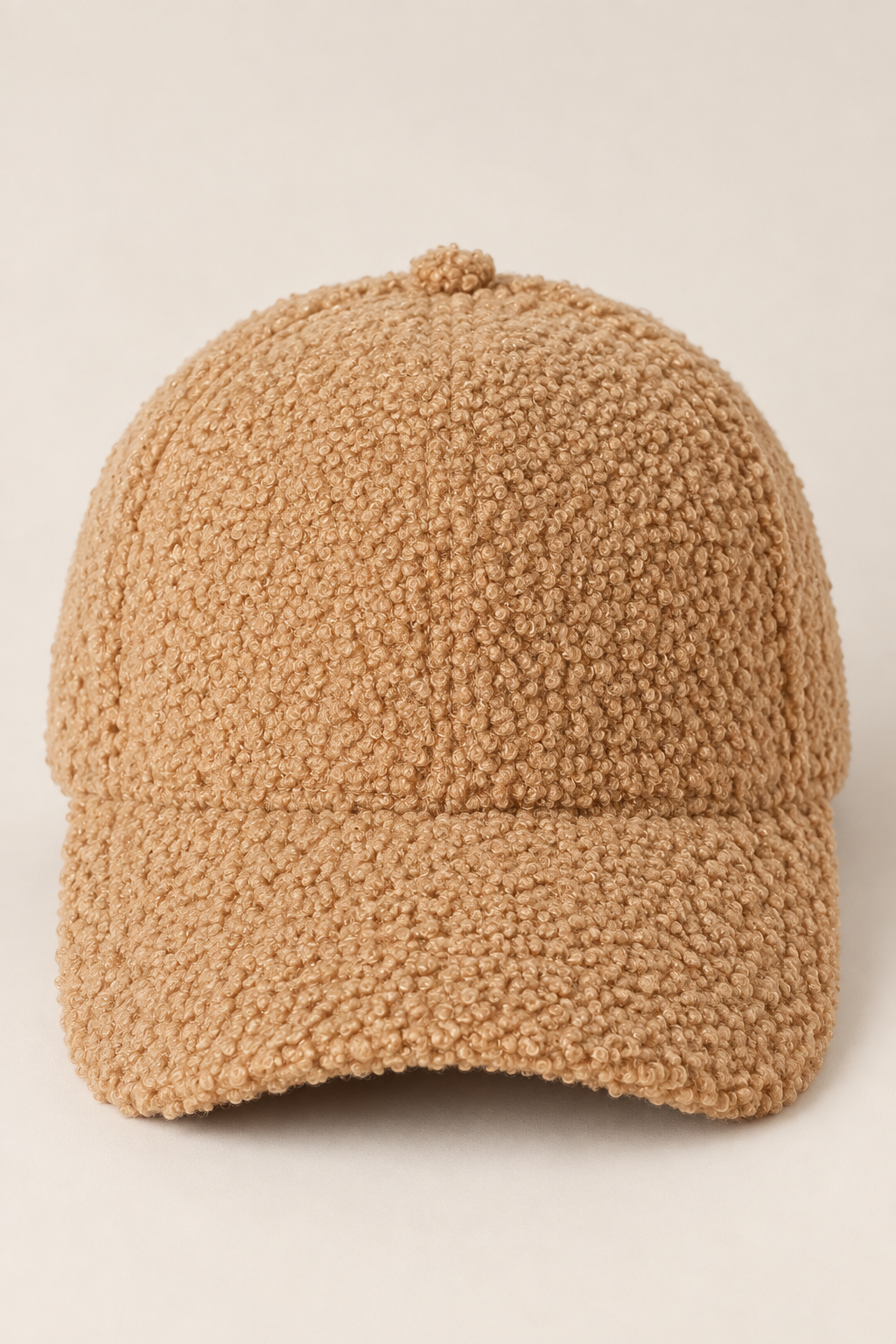 Solid Colored Faux Sherpa Baseball Cap
