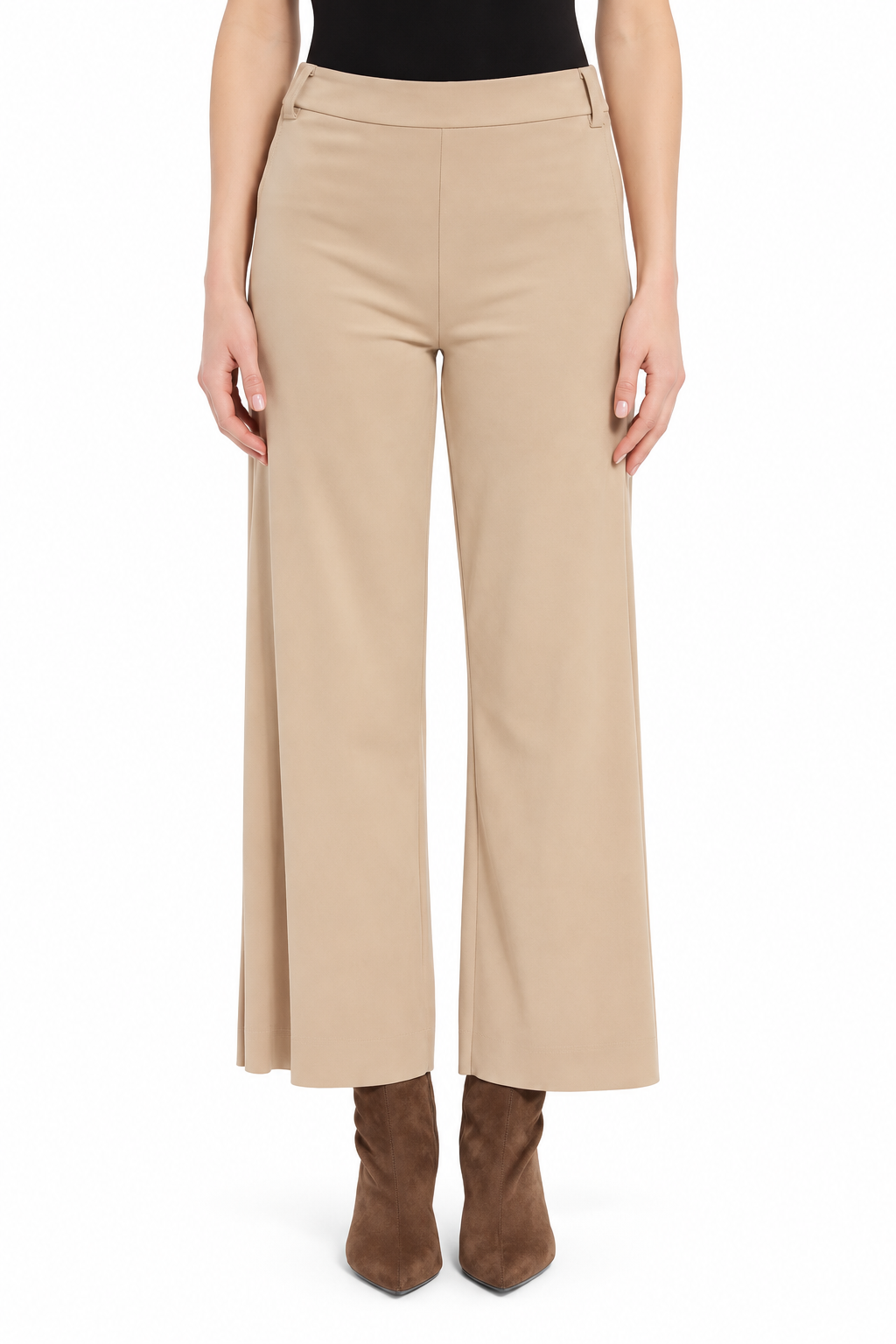 Vegan Suede Wide Leg Trousers