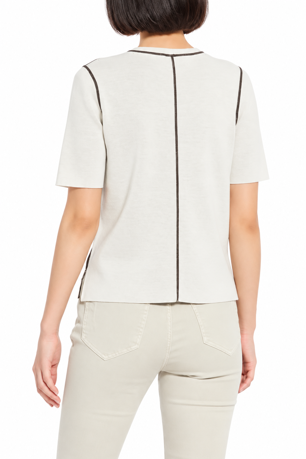 Reversible Knit Short Sleeve Tee