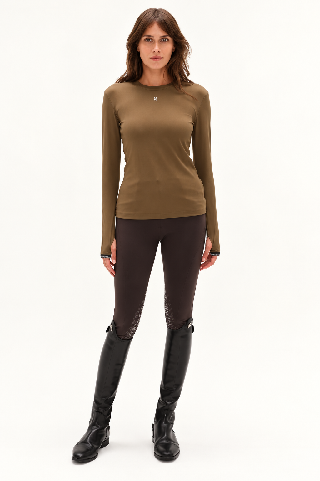 Long-Sleeve Technical Equestrian Shirt