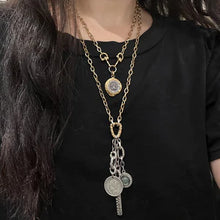 Load image into Gallery viewer, Two Tone Bauble Labrodite Charm Necklace