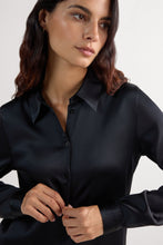 Load image into Gallery viewer, Satin V-Neck Button down

