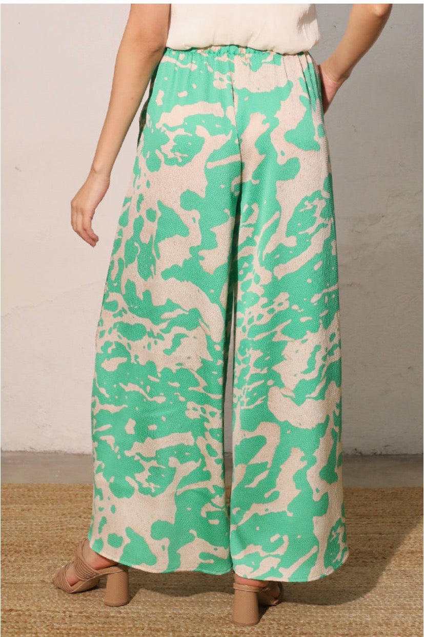 Printed Wide Leg Pant