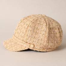 Load image into Gallery viewer, Tweed Newsboy Cabbie Hat
