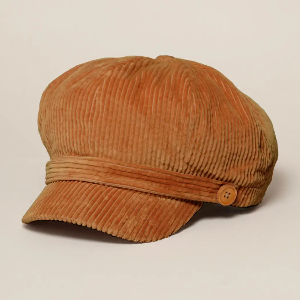 Corduroy Cabbie with Buttons