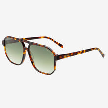 Load image into Gallery viewer, Billie Unisex Aviator / Tortoise and Green
