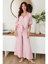 Load image into Gallery viewer, Linen Twist Hem Henley
