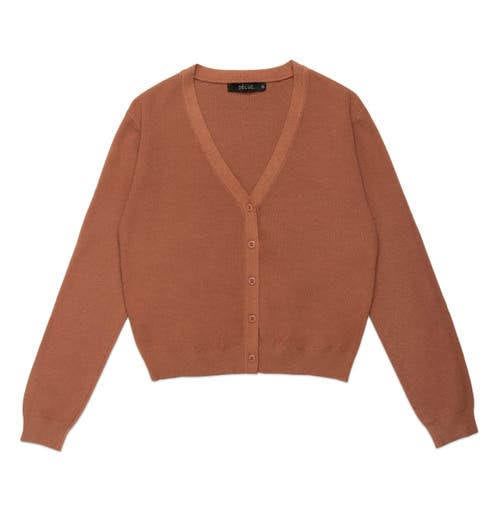Cropped Pintucked Cardigan