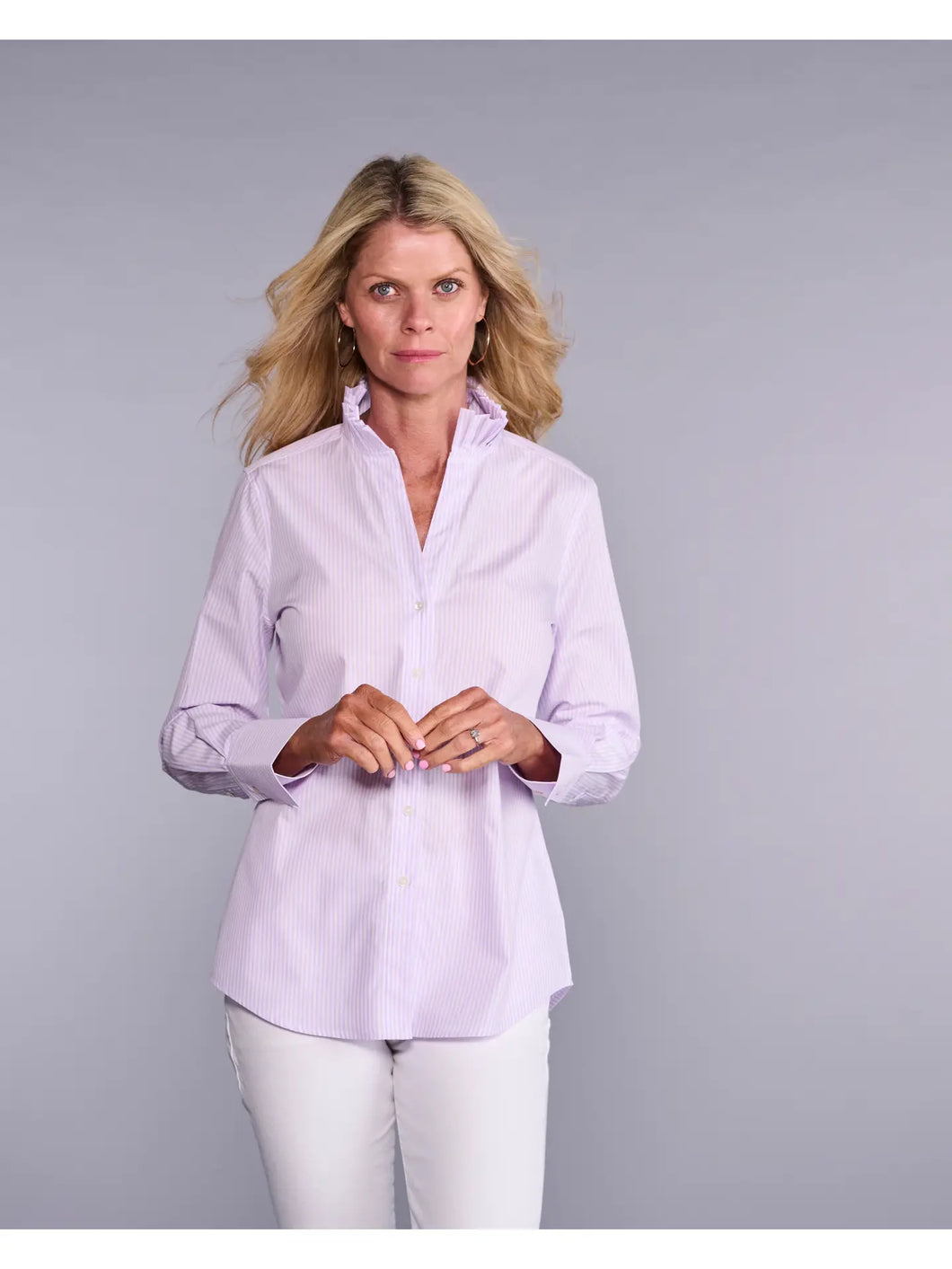 Pleated League Blouse Lilac