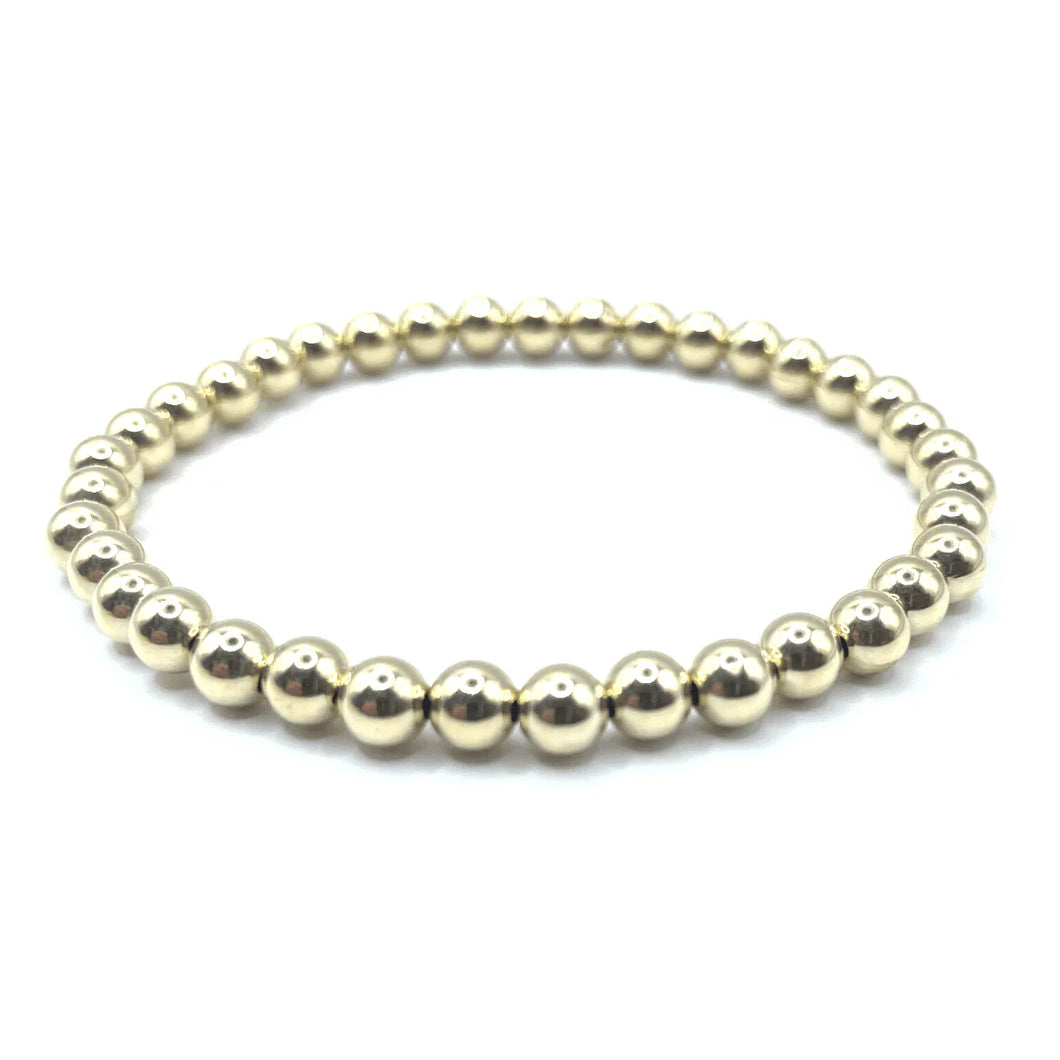 5MM WATERPROOF 14K GOLD FILLED KARMA BRACELET 6.5