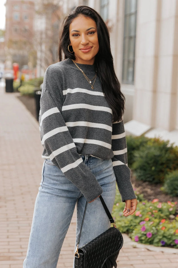 Striped Crew Neck Sweater