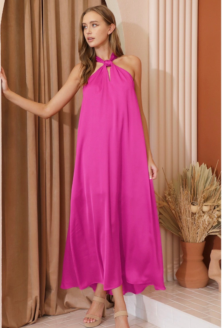 Knotted Halter Dress