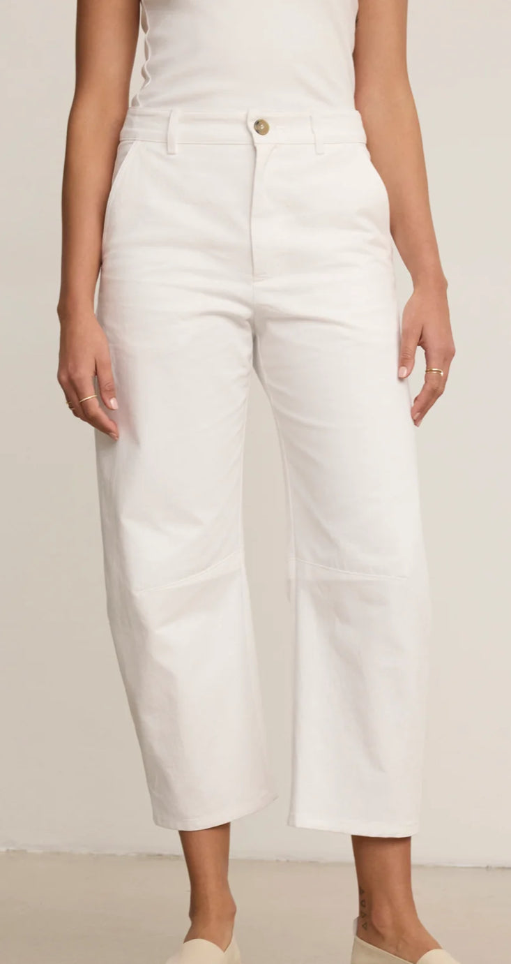 Alexis Bow Legged Pant in White