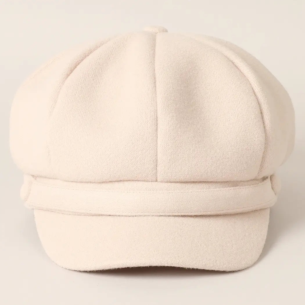 Solid Color Newsboy Cap
