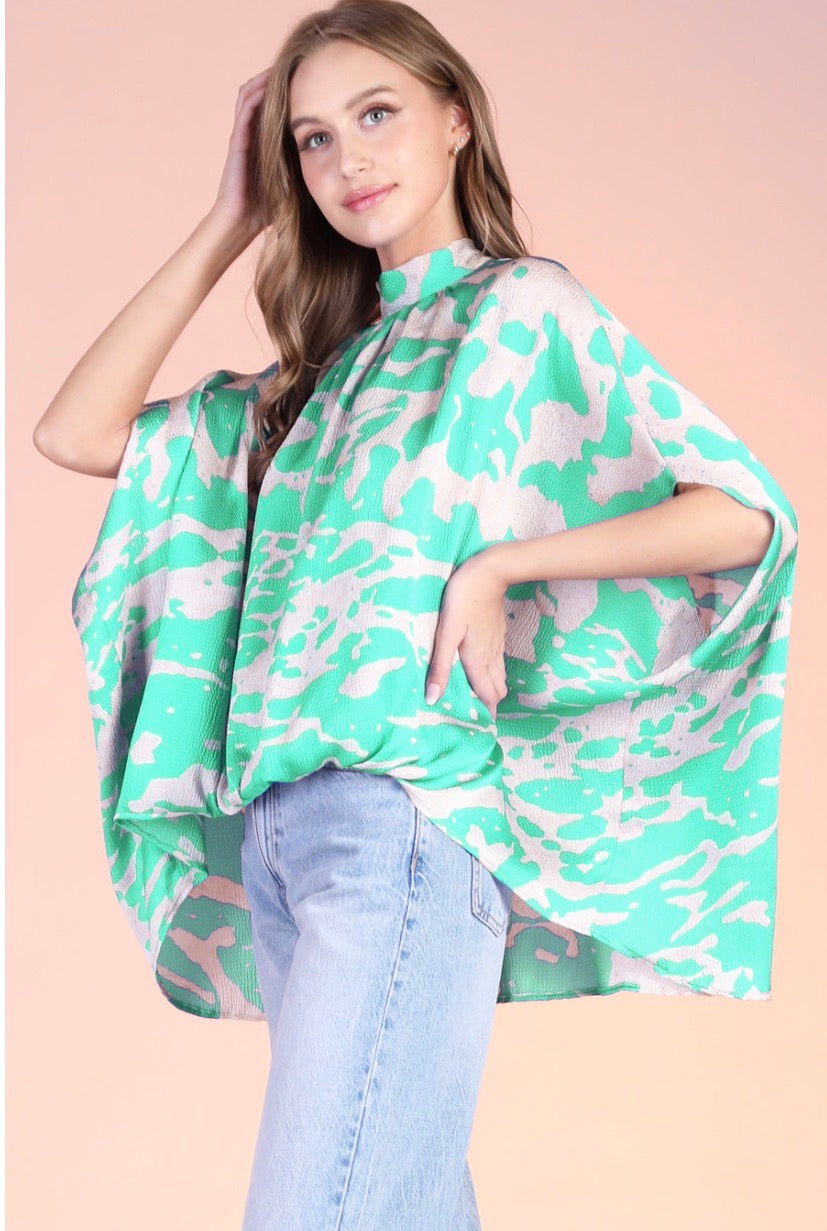Printed Caftan Blouse