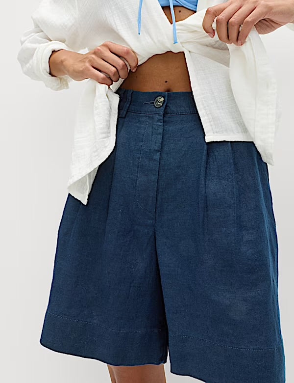 Linen Bermuda Shorts