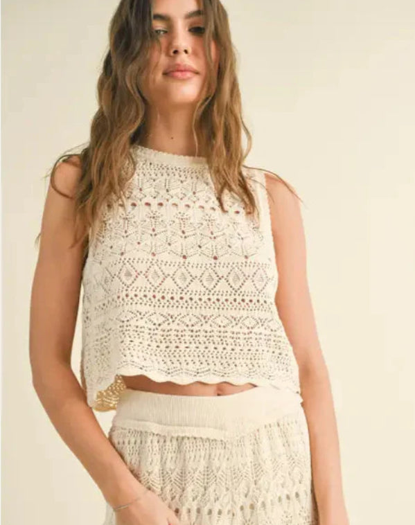 Crochet Knit Top