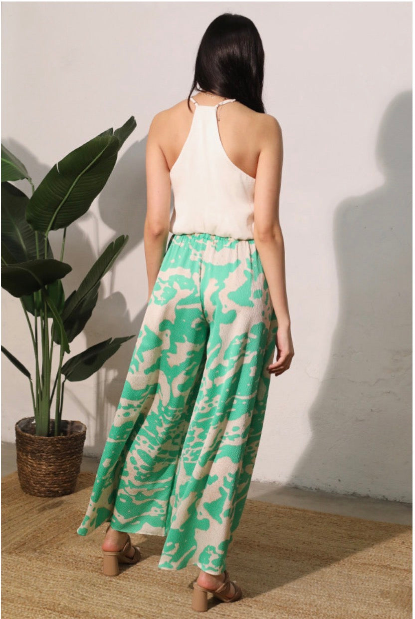 Printed Wide Leg Pant