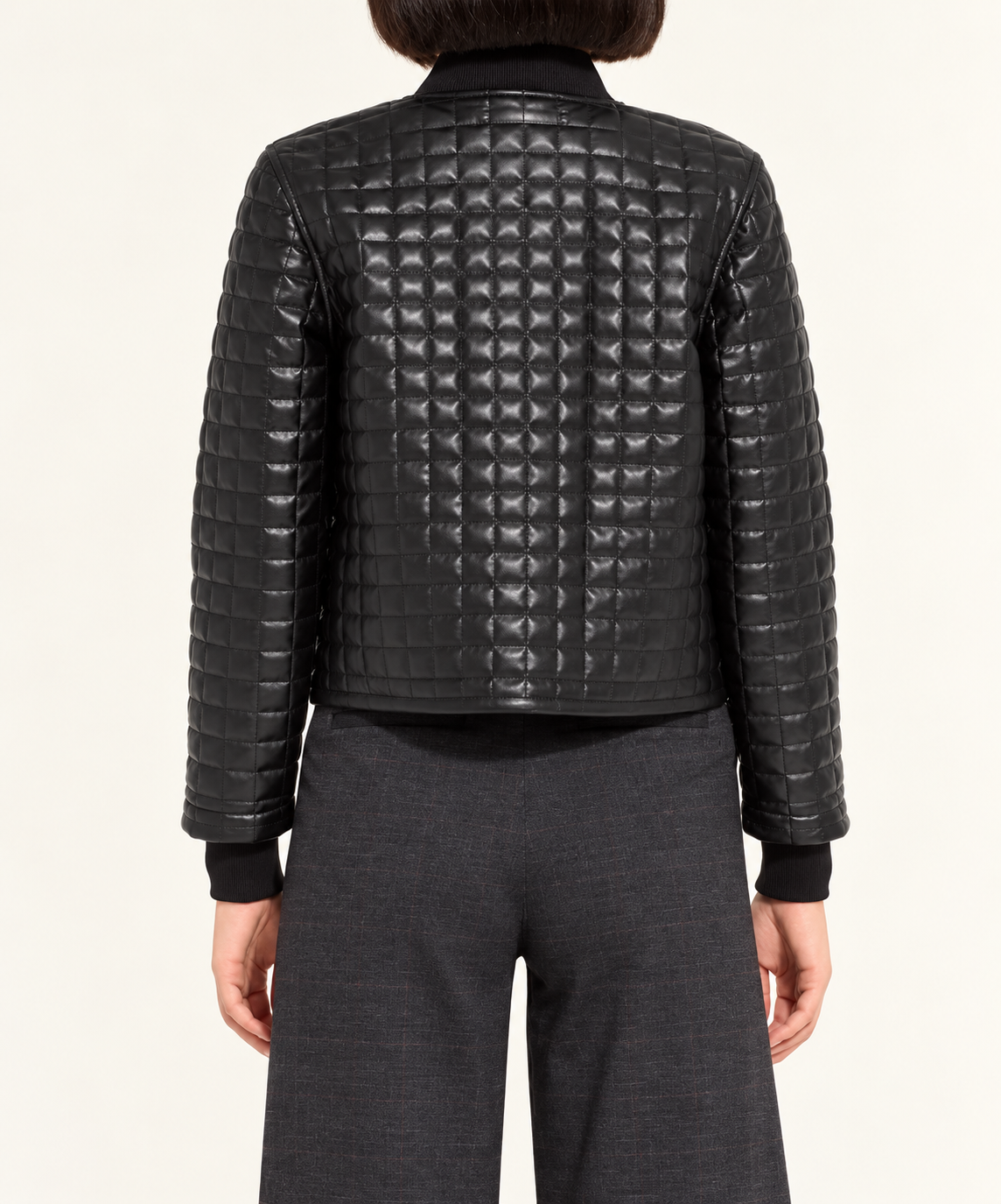 Quilted Vegan Leather Jacket