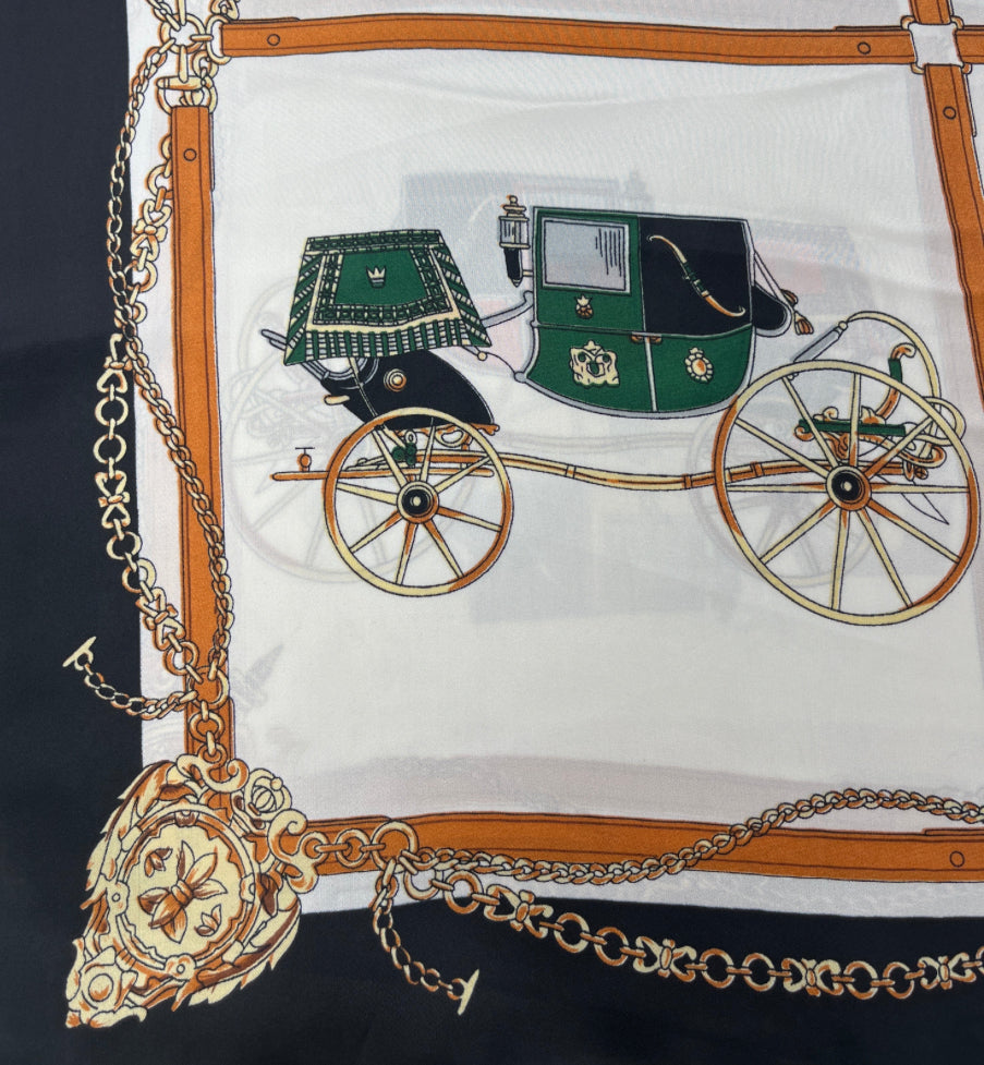 Black Horse Carriage Scarf
