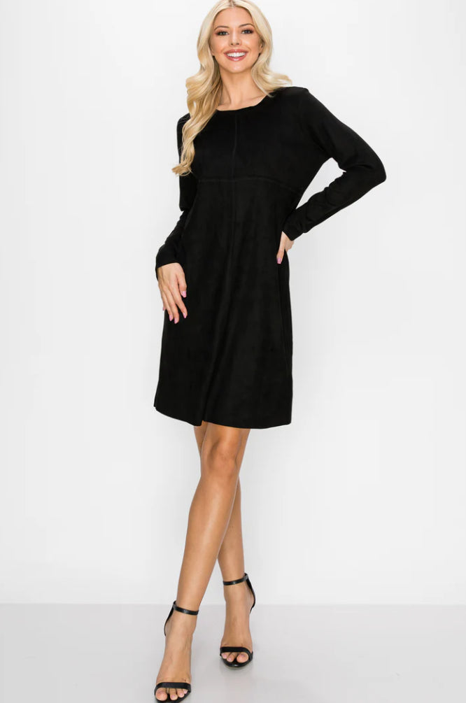 Aurora Suede V Neck with NO Pockets