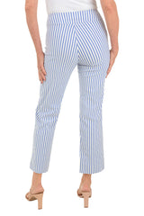 Crazy Larry Blue Stripe cropped Kick Flare