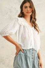 Load image into Gallery viewer, Feminine White Lace Top
