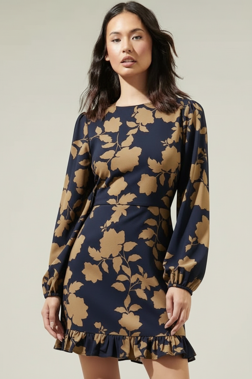 Floral Flounce Dress