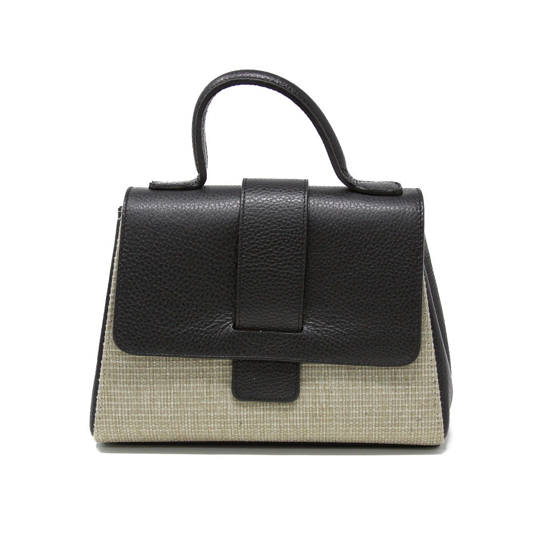 Leather & Raffia Bag
