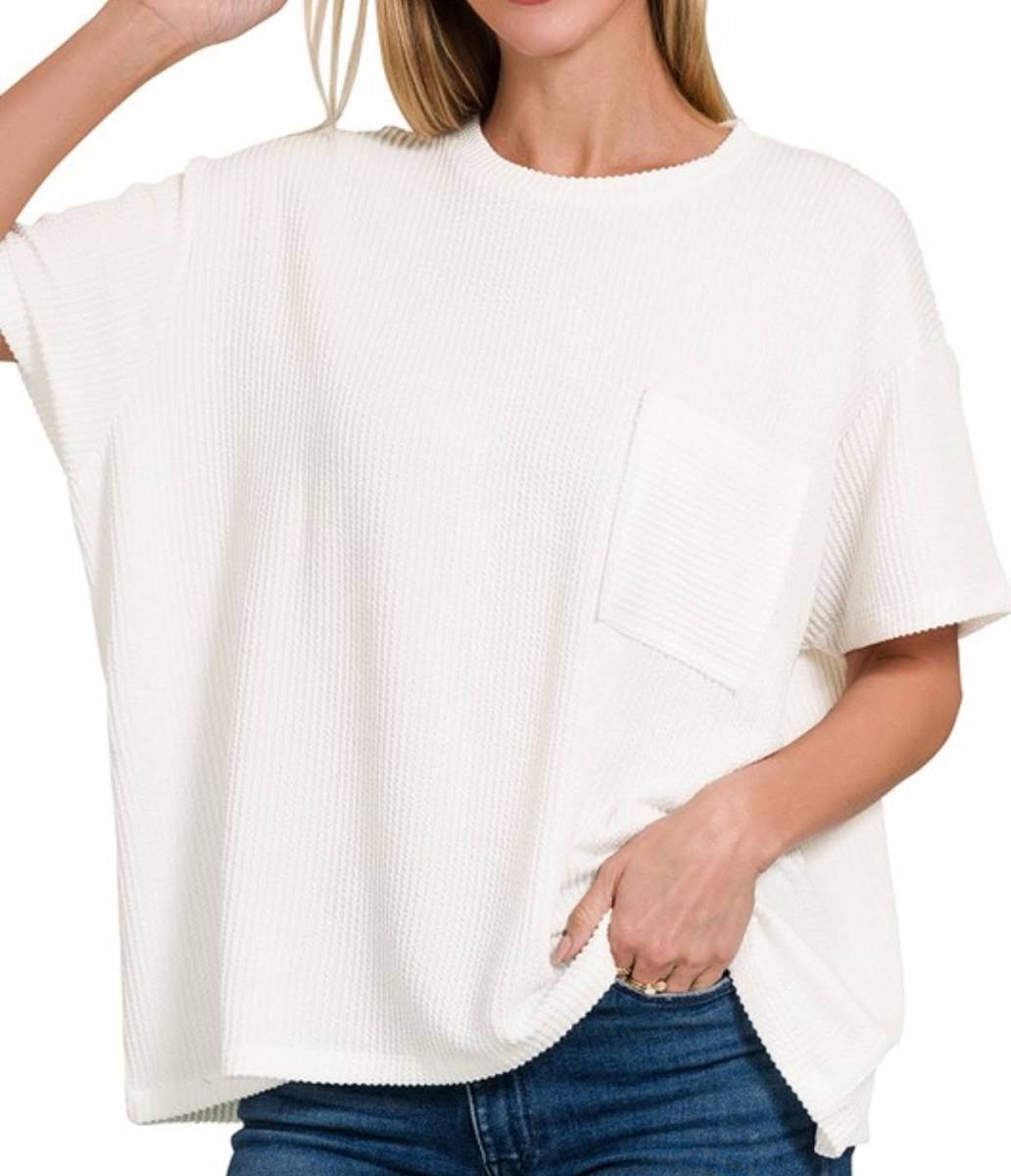 Waffle Knit Top